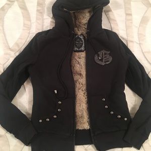 Guess faux fur hoodie